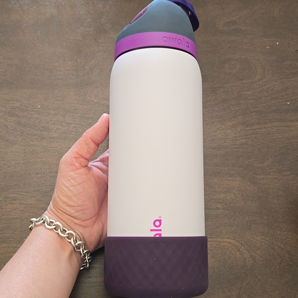 Owala White & Purple Insulated Water Bottle - Picture 3 of 3